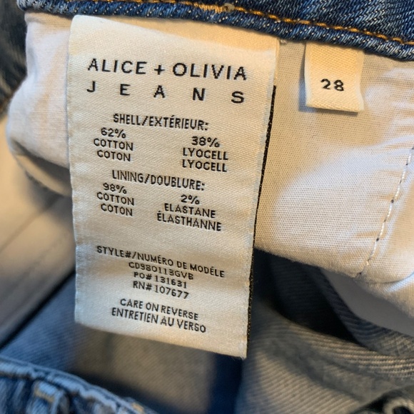 Alice and Olivia Anders Jean NWOT - Picture 10 of 11